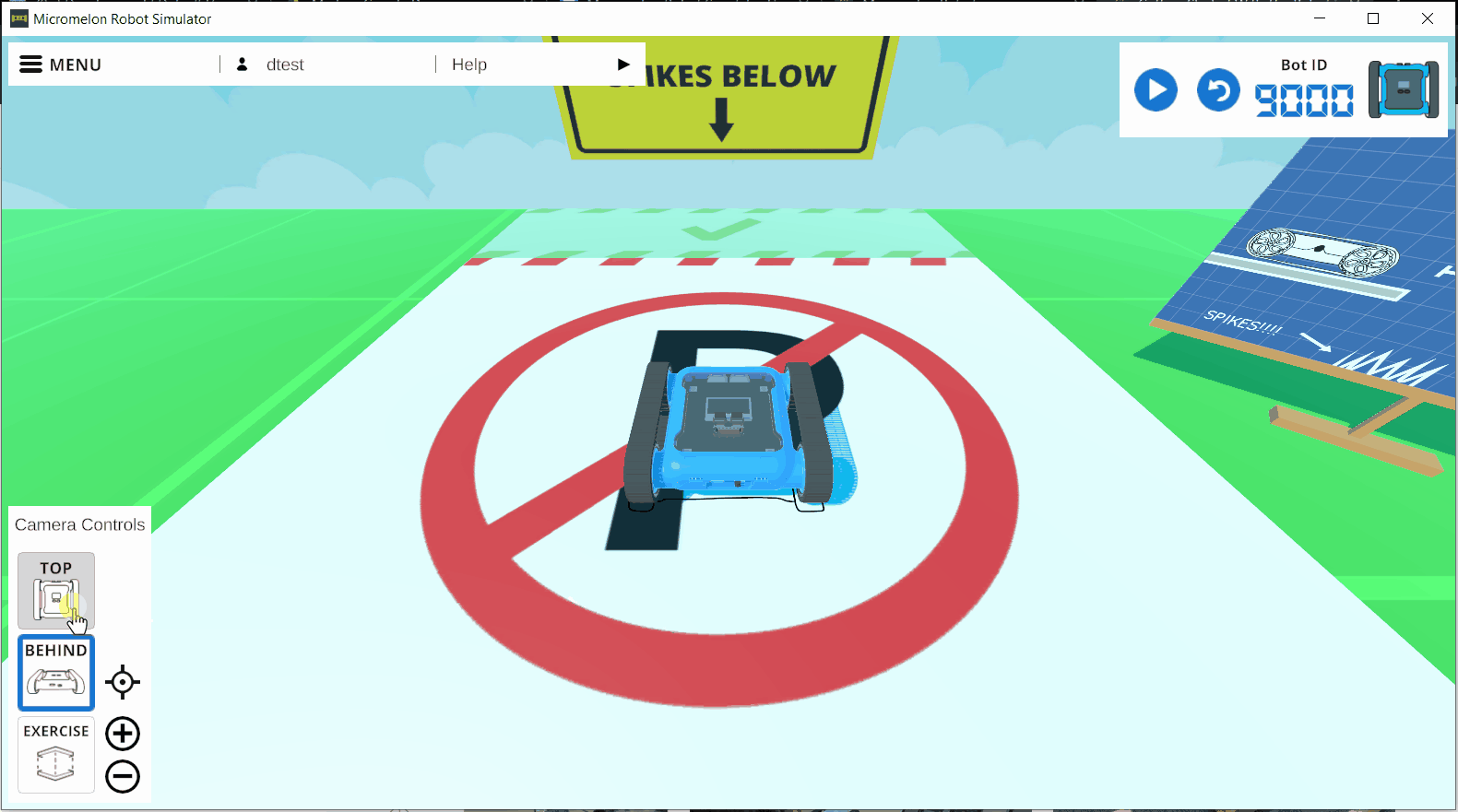 Demonstrating camera controls to pan, zoom, and rotate the 3D view